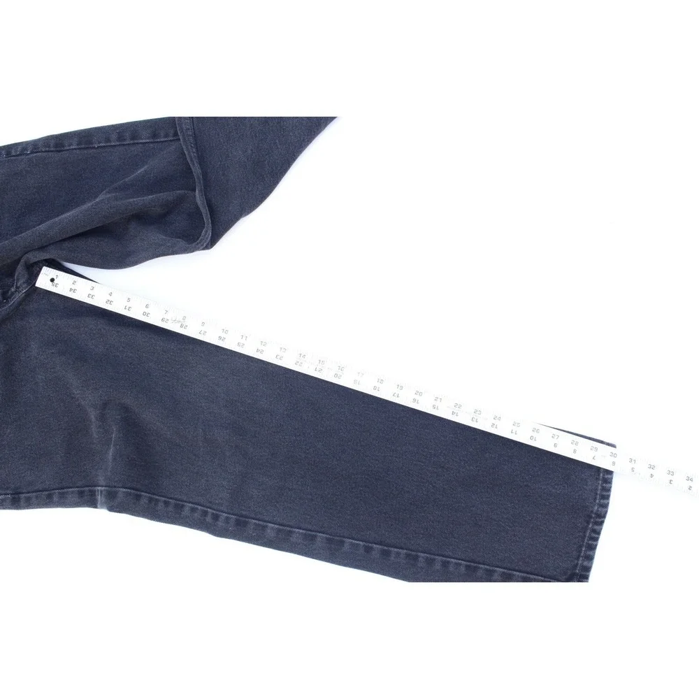 Levis 505 Black Denim Jeans Mens‎ Size 34 x 30 Classic Straight Fit Cotton
